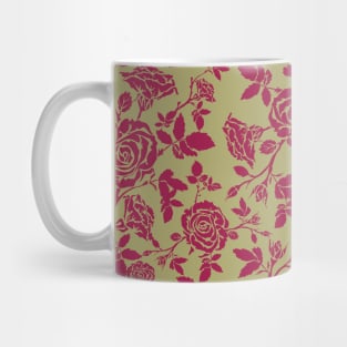 Rose Tan repeating pattern Mug